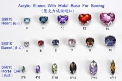  Acrylic Stones With Metal Base For Sewing 